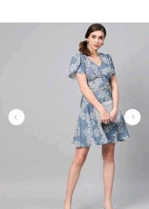 Blue Floral Mini Dress