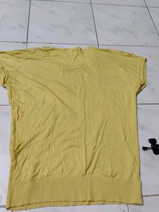 Yellow Feather Print Top