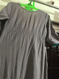 Grey Cyan Long Kurta
