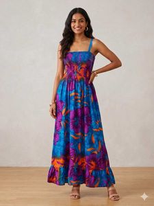 Vibrant Floral Maxi Dress