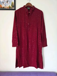 Sparkling Maroon Kurta