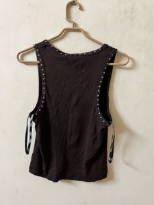 Studded Ribbed Tank Top