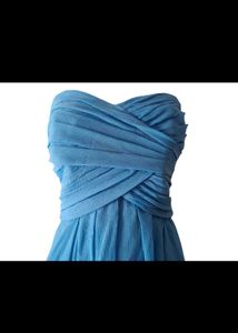 Blue Strapless bold n beachy dress