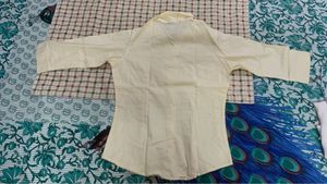 Elegant Yellow Button-Up Shirt
