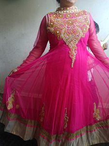 Stunning Pink Anarkali Gown