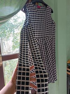 Black And White Checked Dress