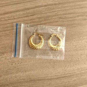18k Gold Plated Waterproof Hoop Earrings