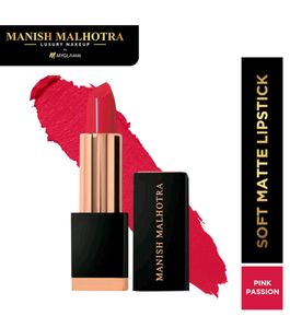 MyGlamm Manish Malhotra Soft Matte Lipstick - Pink Passion - 4gm | Pink Shade | Long Lasting, Moisturizing &amp; Hydrating Lipstick | Full Coverage | Enriched with Tropical Oil | Exclusively by Myglamm