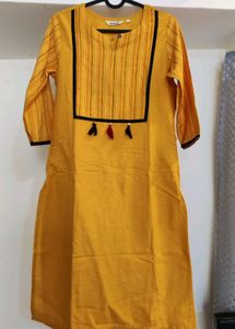 Karigari Yellow Striped Kurta