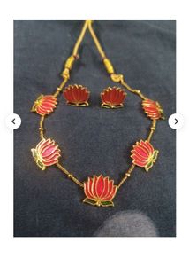 Lotus Necklace & Earring Set