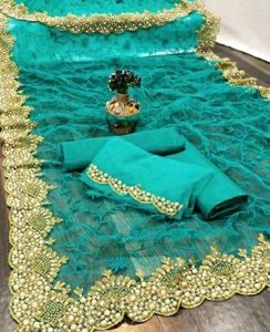 Women Heavy Work Sarees With Blause