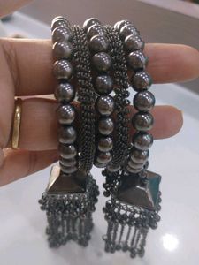 Boho Beaded Bangles with Tassels
