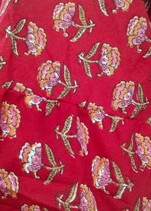 Printed Red ethnic long skirt