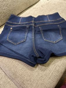last price Blue Denim Jeans with Button Detail