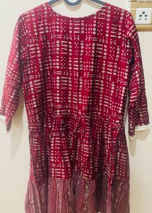 Exquisite Red Ethnic Kurti - A Timeless Classic
