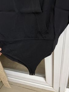 Chic Black V-Neck Bodysuit