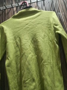 Lime Green Sweater with Embellishments