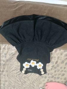 Girls Black Frock And Bow 1-2 Yr