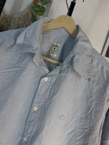 brooks brother Men's Blue Striped Button-Down Shir