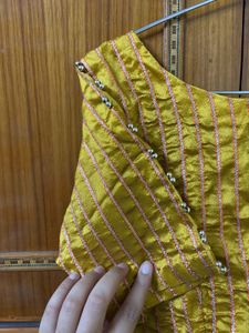 Elegant Yellow suit with Shrara and duppata