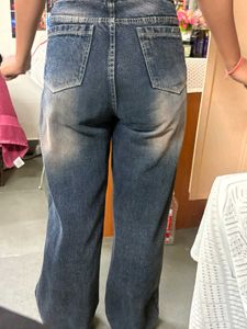 Washed Black Denim Jeans