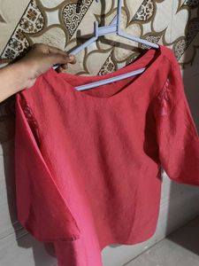 Pink Embroidered Top