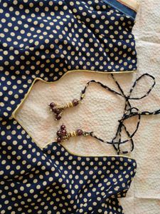 Polka Dot Navy Blue Blouse