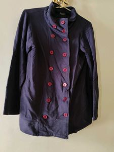 Chic Navy Double-Breasted Jacket