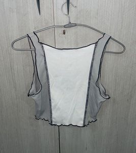 Grey Cropped Tank Top