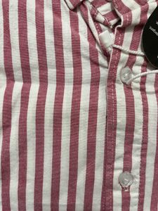 Striped Polo Shirt branded size L pure cotton