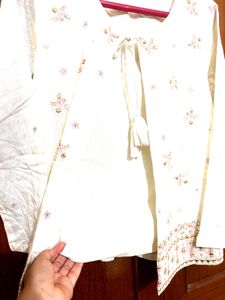 White Ethnic Jacket with Embellishments