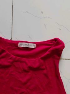 Hot Pink Sleeveless Crop Top