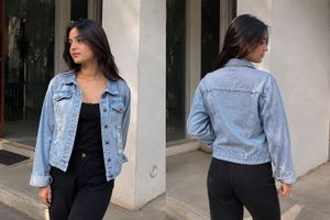 Light Wash Distressed Denim Jacket