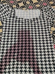 Chic Houndstooth Print Top
