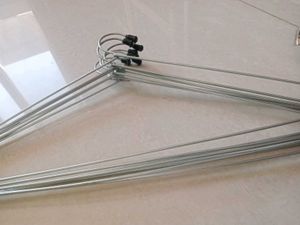 Set of 5 Vintage Metal Clothes Hangers