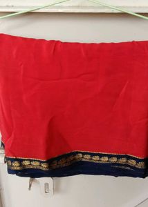 Vintage rust orange Saree with Ornate Border