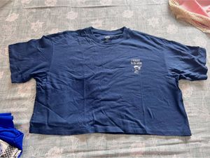 Blue Graphic T-Shirt with Pinocchio Print