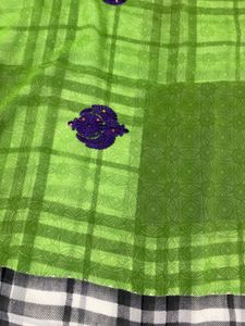 Vibrant Checkered Saree