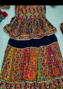 Embellished Peplum Lehenga Choli Set