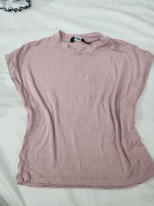 Chic Dusty Rose Tunic Crop Top