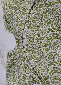 Green Paisley Print Kurta