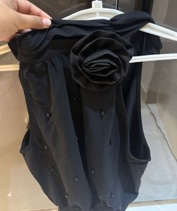 Chic Black Halter Neck Bodysuit