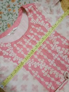 Elegant Peach Floral Kurta