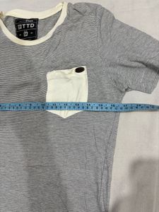 Girls's Striped Pocket T-Shirt