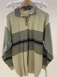 Striped Polo Sweater