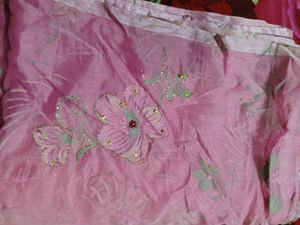 Beautiful Pink Embroidered Saree