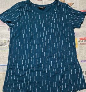 Teal Printed T-Shirt