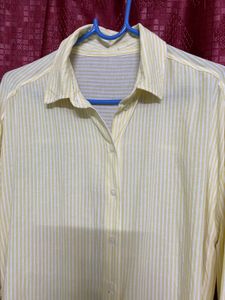 ButterYellow linen Striped Shirt