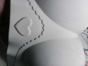 High quality Strapless White Bra with Heart Detail