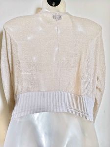 Sheer Knit Cropped Cardigan